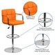 preview thumbnail 21 of 103, Quilted Vinyl Adjustable Chrome Bar Stool (Set of 2)