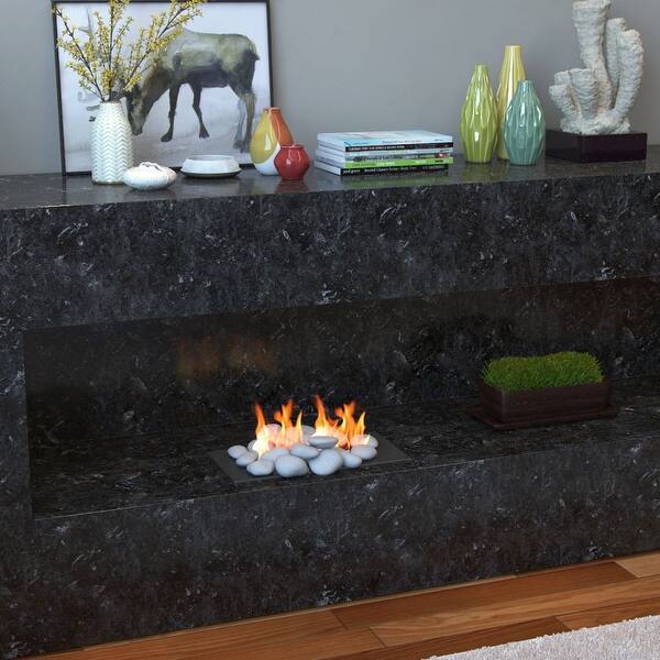 Shop Gibson Living Set Of 24 Light Weight Ceramic Fiber Gas Ethanol Electric Fireplace Pebbles White On Sale Overstock 30646965