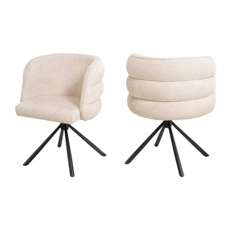 270° Swivel Office Desk Chairs Set of 2,Modern Dining Chairs, Upholstered Bedroom Chairs with Metal Base,Makeup Chair for Vanity