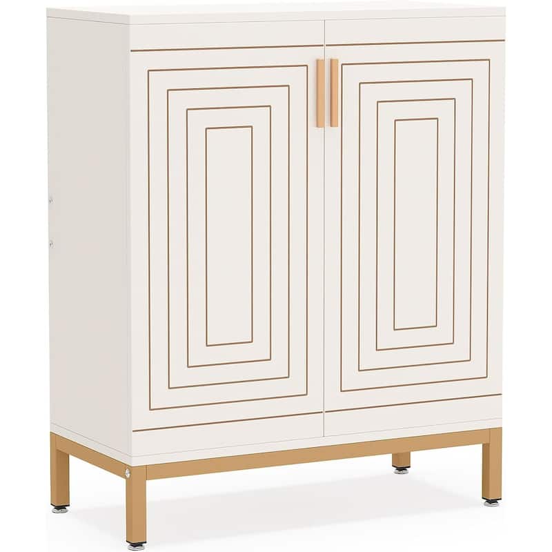 20 Pairs Modern Shoe Storage Cabinet with Doors, 6-Tier Freestanding Entryway Shoe Organizer Rack