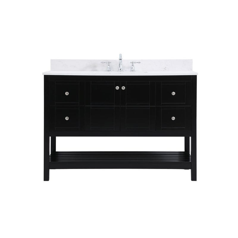 Elegant Lighting VF16448-BS Theo 48" Free Standing Single Basin Vanity