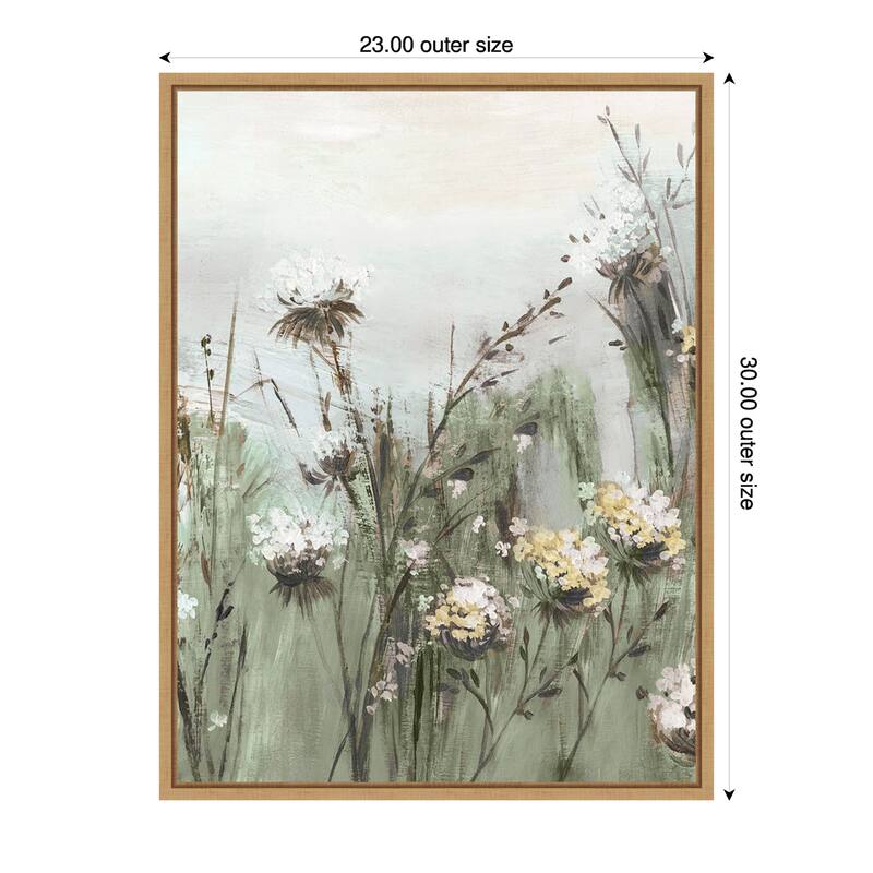 Wildflowers in a Gentle Breeze No. 1 by PI Studio (23 x 30 in.), Framed Canvas Wall Art Print