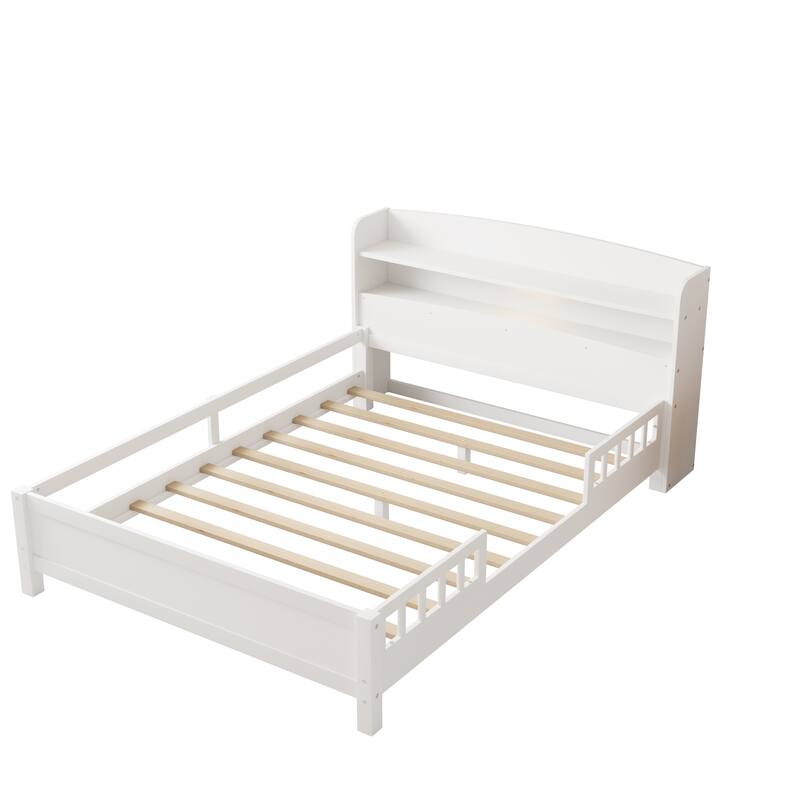 Platform Bed with Built-in LED Light