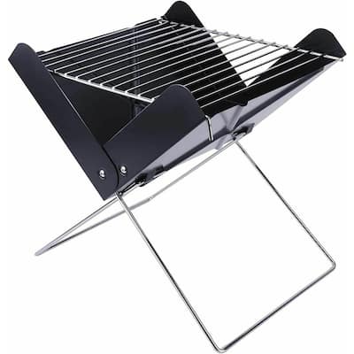 Portable Grill Charcoal Barbecue Grill,Detachable Collapsible, Mini Tabletop Camping Grill BBQ