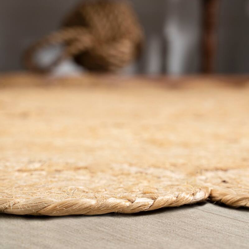 JONATHAN Y Oceana Two-Tone Jute Hippy Circle Area Rug