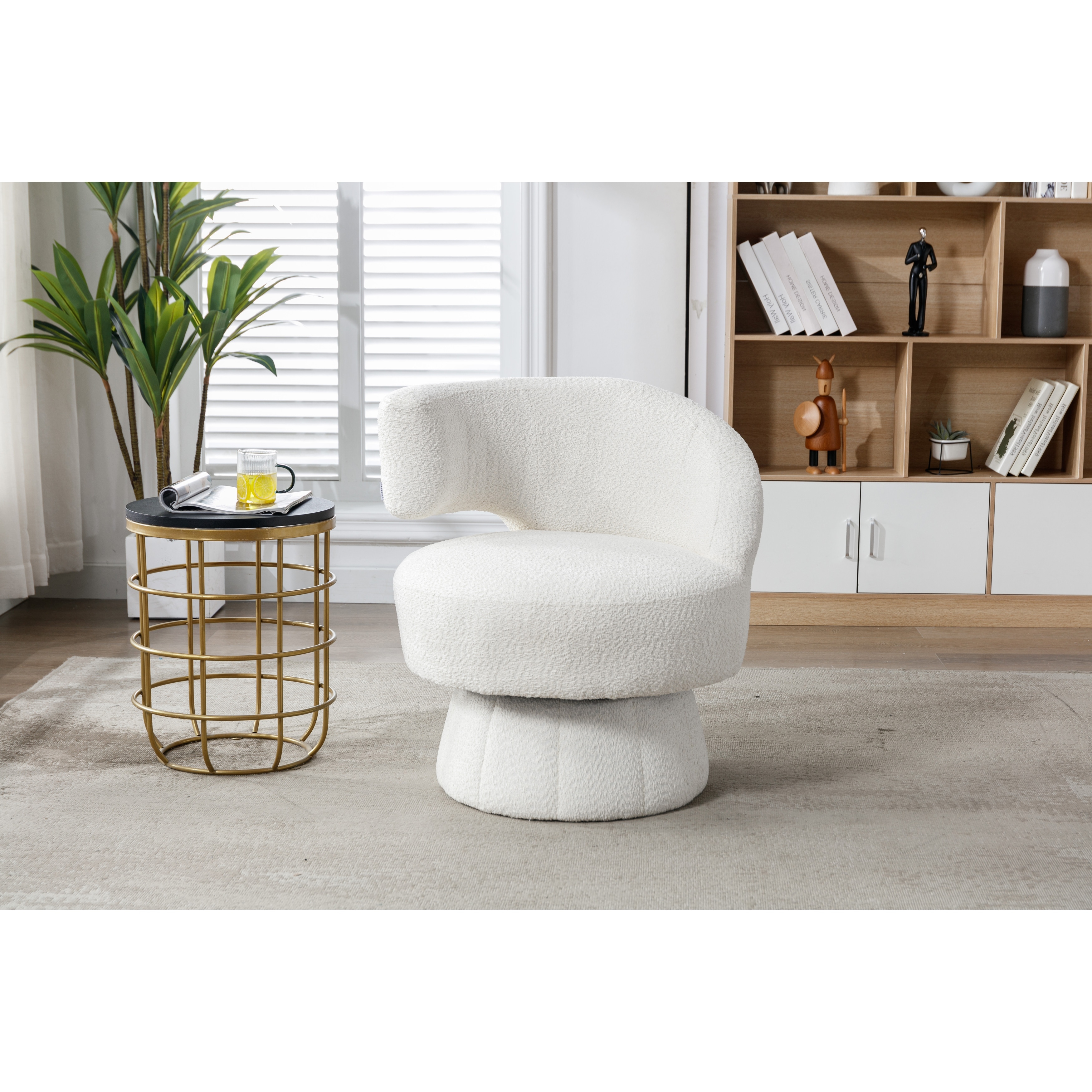 Beige top cuddle chair