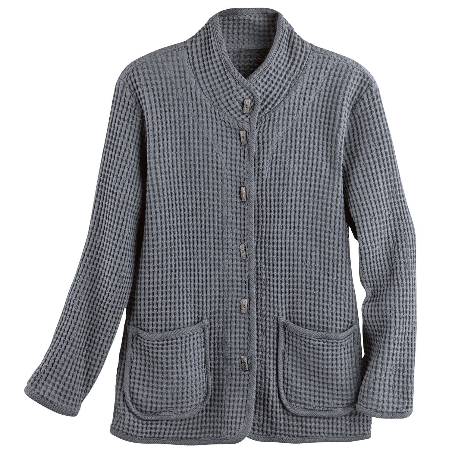 Shop Focus Fashions Women S Waffle Weave Knit Cotton Jacket