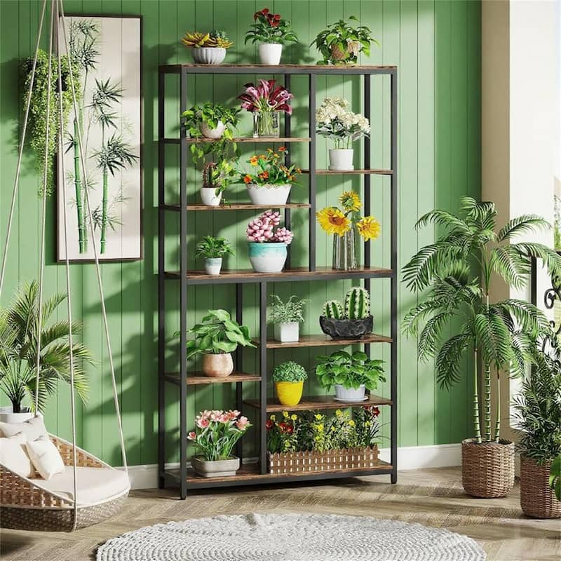 Industrial Wood & Metal Bookcase