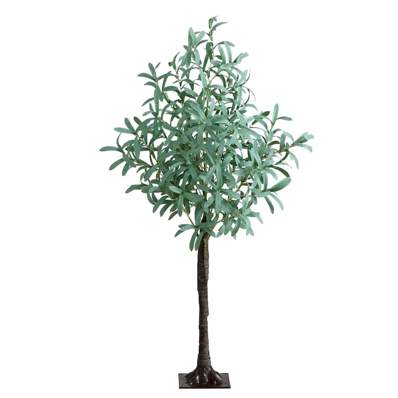 Pre-Lit Olive Artificial Tree - 4' - Warm White LED Lights