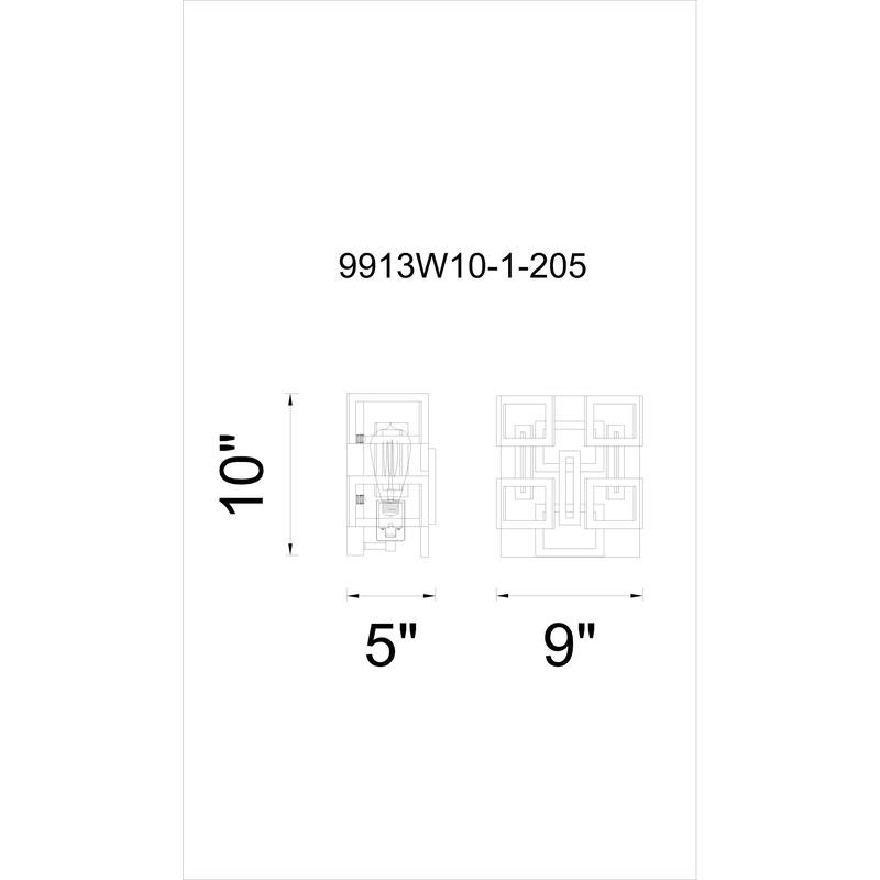 Litani 1 Light Wall Sconce With Brown Finish