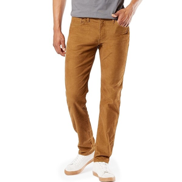 Dockers Mens Pants Almond Brown Size 38x30 Corduroy Slim Fit Stretch. Opens flyout.