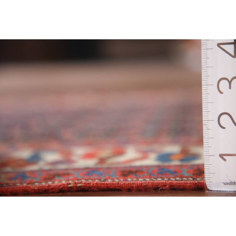 Pre-1900 Antique Malayer Persian Runner Rug Hand-Knotted Wool Carpet - 3'6"x 16'1"