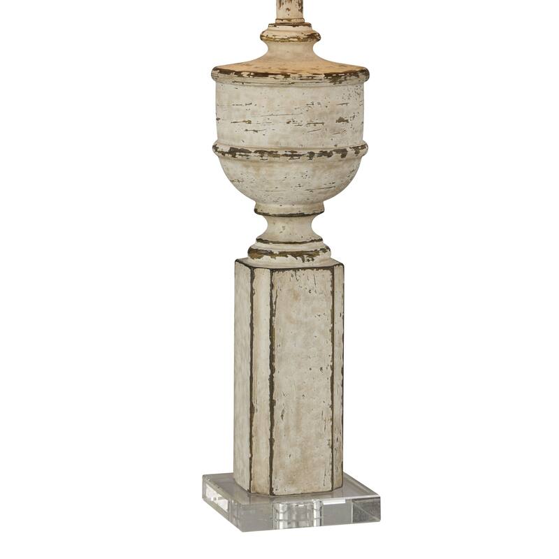 Carmen 32" Table Lamp with Linen Shade, Cottage White (Set of 2)