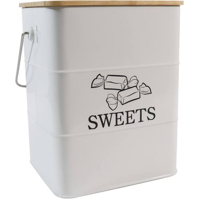 Gdfjiy Candy Jar for Kitchen Counter - White