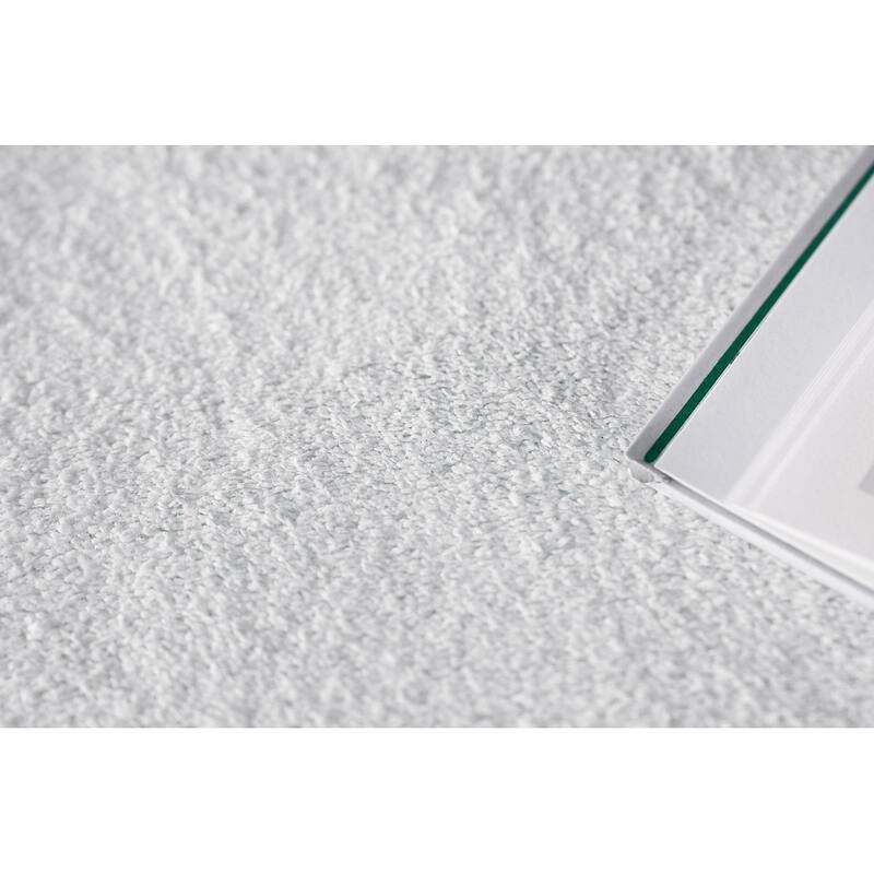 Exquisite Rugs Velutto Modern Handmade Handloomed Silky Nylon White Area Rug