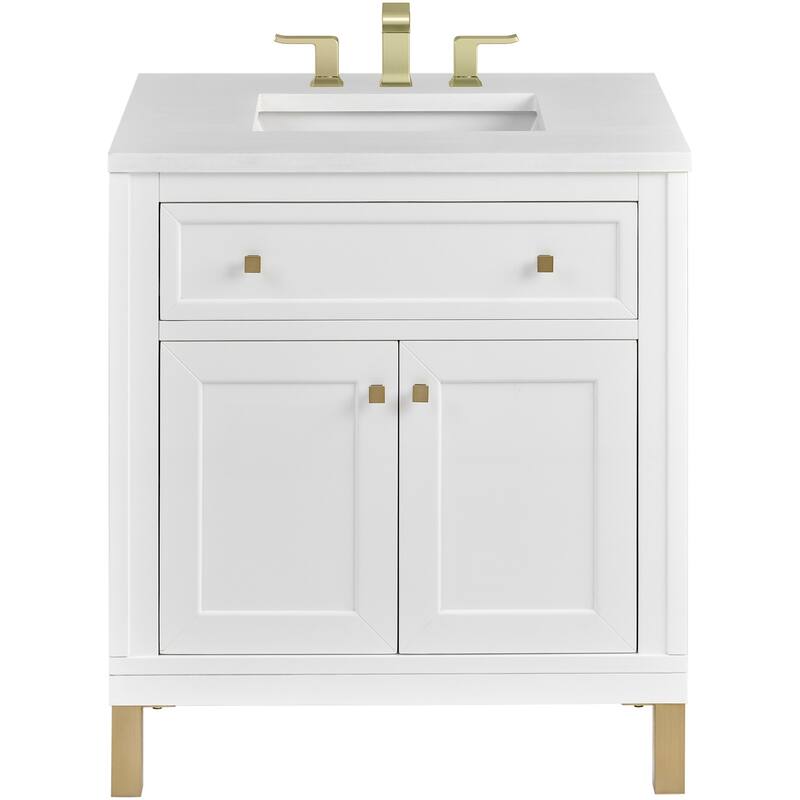 James Martin Vanities 503-V30-3WZ Chicago 30" Free Standing Single - Glossy White
