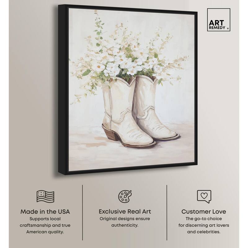 Prairie Bloom Boots Canvas by Art Remedy