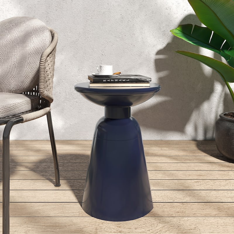 Outdoor Side Table,Cement End Tables for Patio,Garden Small Accent Decorative Stool,Table Indoor