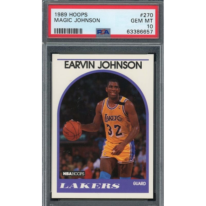 Magic Johnson 1989 Hoops Basketball Card #270 Graded PSA 10 - 8'6" x 11'6"