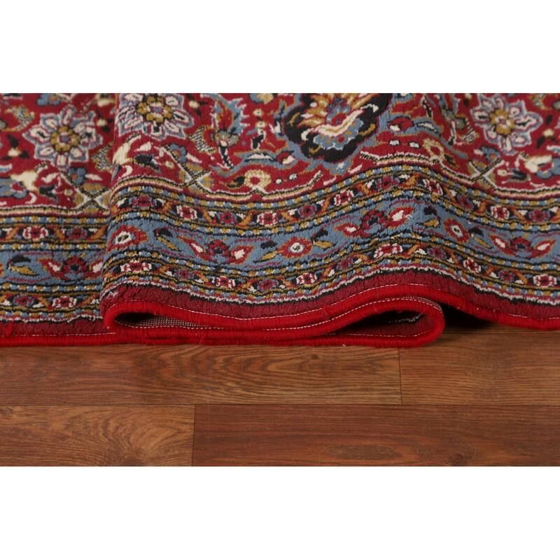 Red Geometric Tabriz Turkish Area Rug Machine Made Carpet - 9'7" x 12'7"