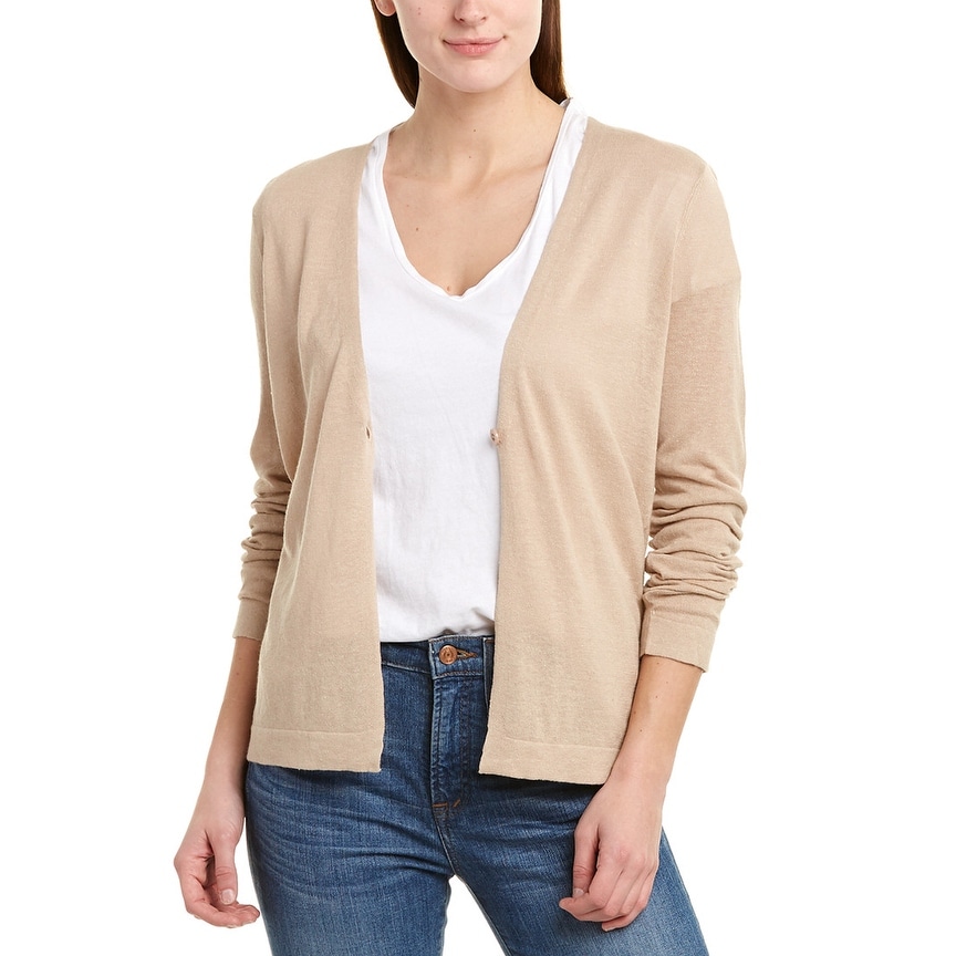 Linen blend cardigan clearance