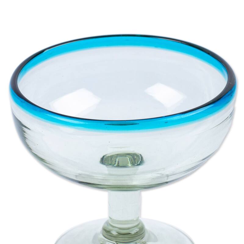 NOVICA Artisan Handblown Recycled Ecofriendly Cocktail Glasses