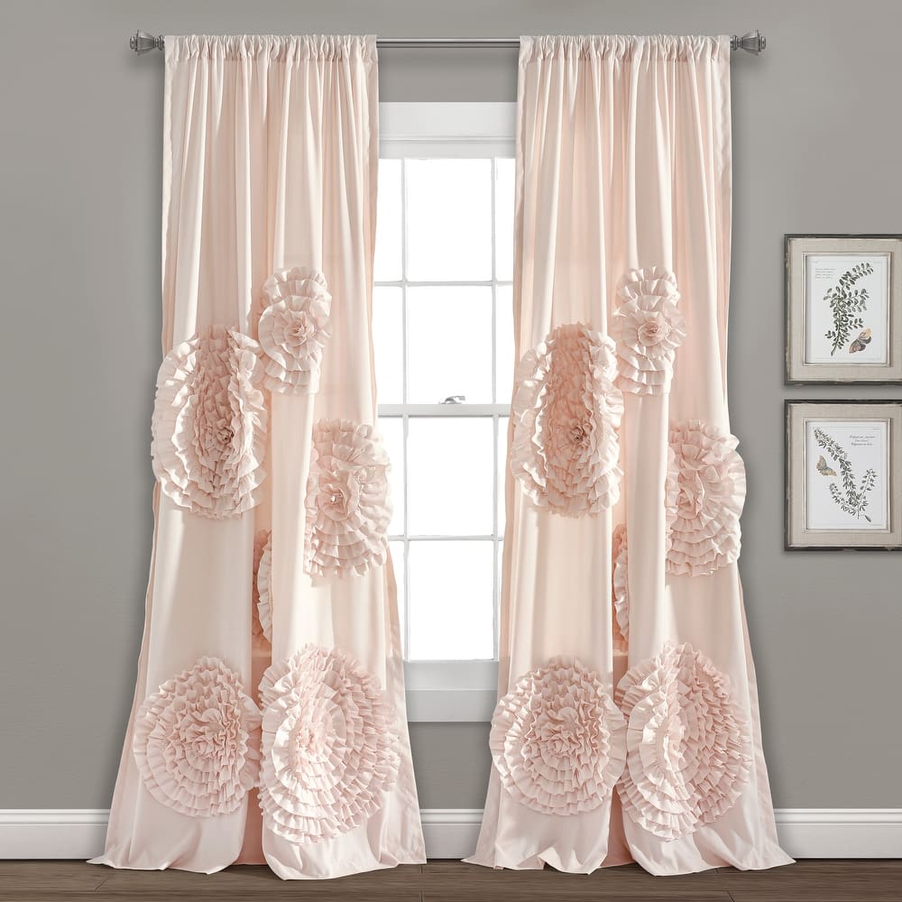 Silver Orchid Ince Flora Curtain Panel