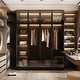preview thumbnail 4 of 18, 59.1"W Glass Door Wardrobe: Illuminated Interiors Closet Arimore Large