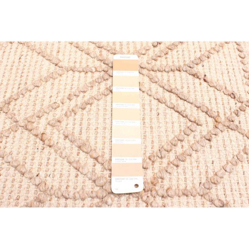 ECARPETGALLERY Braid weave Sienna Tan Wool Rug - 5'1 x 7'6