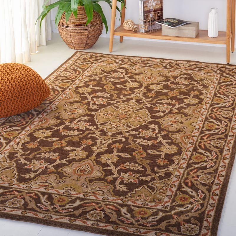 SAFAVIEH Handmade Classic Ingelotte Traditional Oriental Wool Rug - 4' x 6' - Brown/Brown