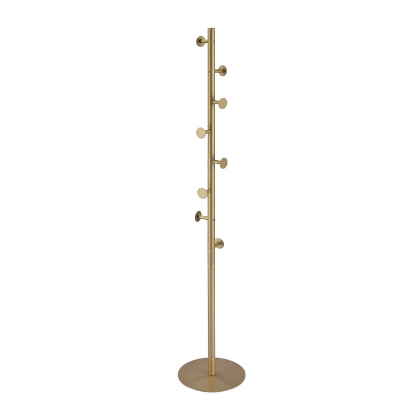Hat-Coat Stand Contemporary Metal Organizer with Multiple Hooks