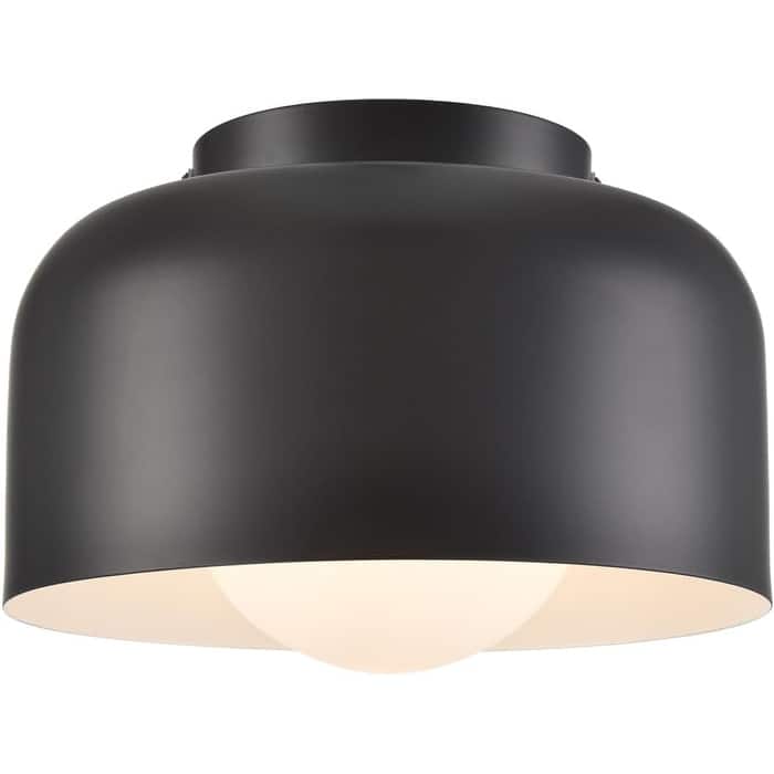 Milazzo Industrial Saten Black Ceiling Light Fixture , 1-Light