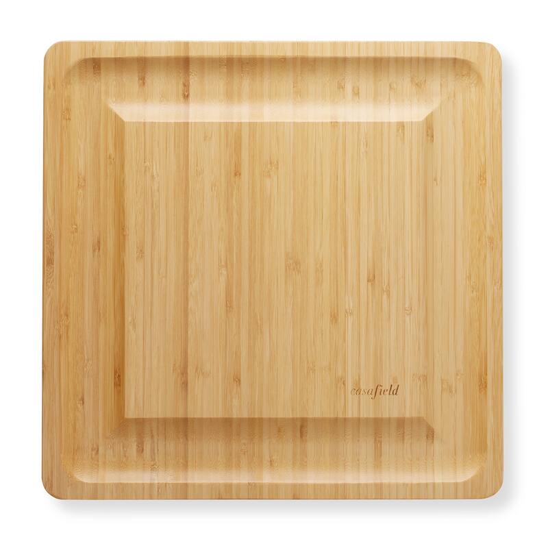 Bamboo Cheese Board Gift Set with 2 Trays and 4 Knives - Small