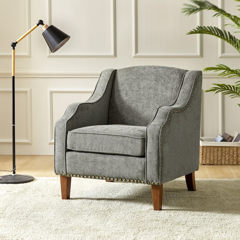 Lucretius Armchair with Nailhead Trim by HULALA HOME