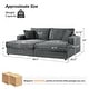 preview thumbnail 10 of 22, HULALA HOME Brigida Modern Oversized Loveseat Sofa Chaise Daybed