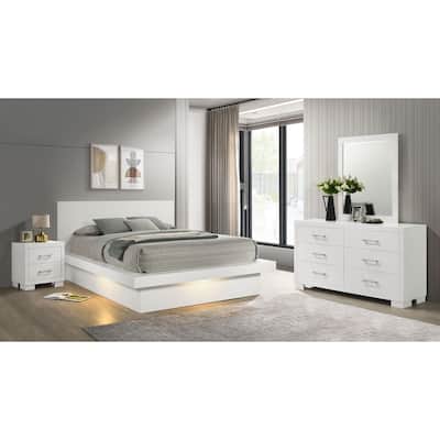 Jessica 4-piece Platform Bedroom Set with LED Light