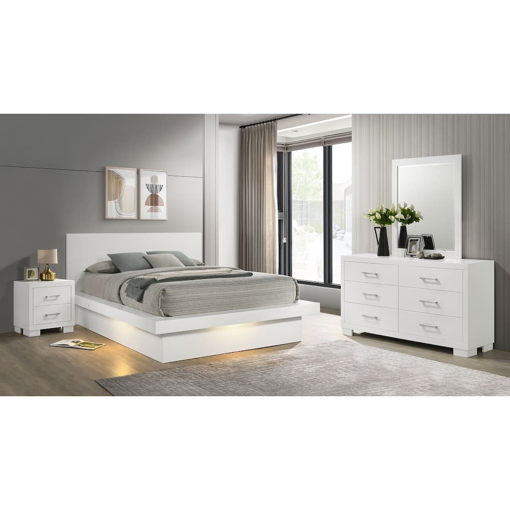 Jessica 4-piece Platform Bedroom Set with LED Light