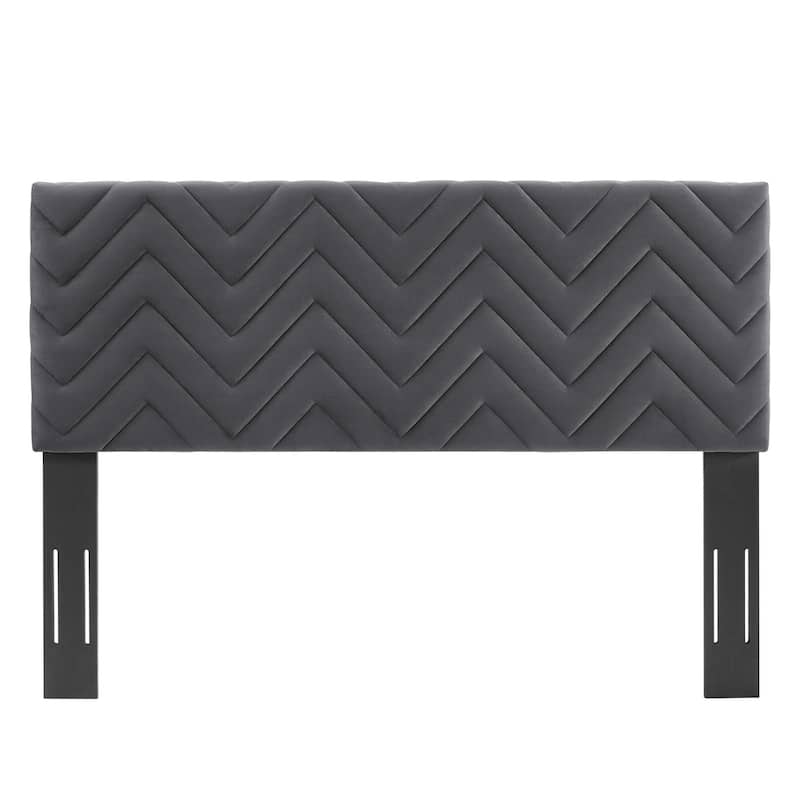 Mercy Chevron Tufted Performance Velvet Twin Headboard