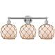 Option Polished Chrome / White Glass with Brown Rope