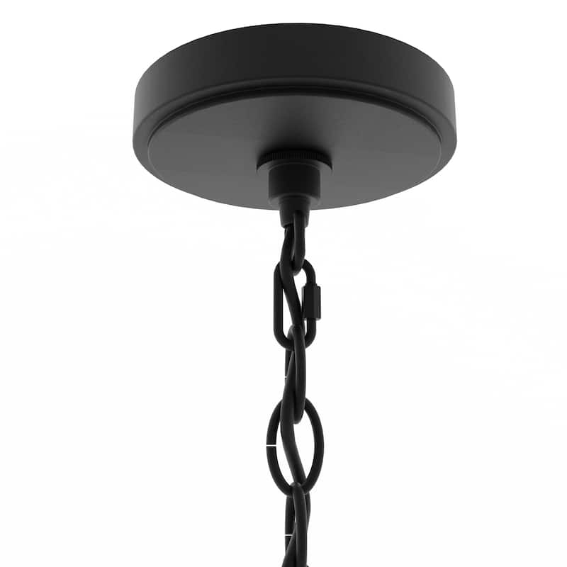 Acroma 6-light Farmhouse Black Linear Candle Chandelier - 28.75 inches