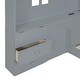 preview thumbnail 11 of 9, Twin Size House Bed with Window and Bedside Drawers, Platform Bed with Shelves and a set of Sockets and USB Port, Grey