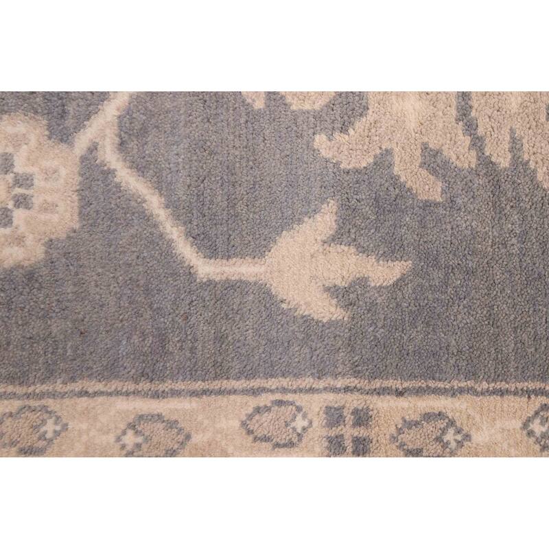 ECARPETGALLERY Hand-knotted Royal Oushak Dark Grey Wool Rug - 9'2 x 11'10