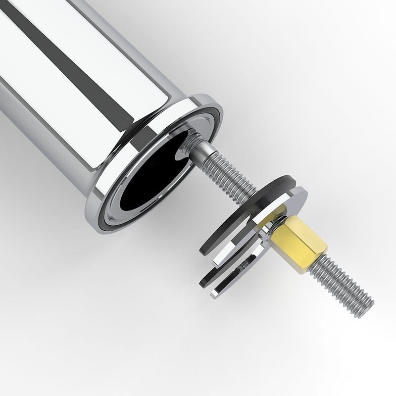 Chrome Single Handle Bathroom Faucet for 1 Hole Vanity Sink - 7.08" x 1.77" x 7.24"