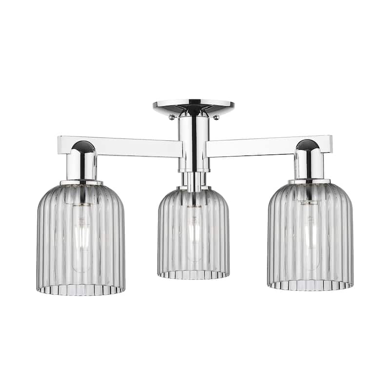 Innovations Lighting Downtown Urban - Bridal Veil - 3 Light 23" Semi-Flush Mount Light