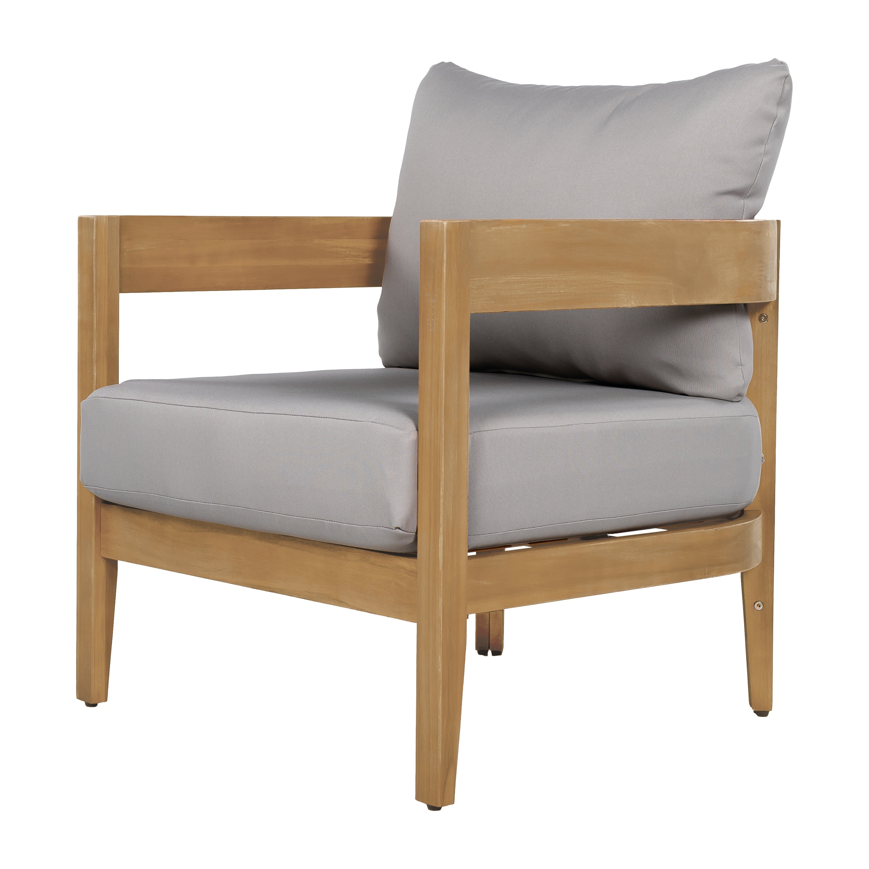 Brooklyn Acacia Wood Outdoor Club Chair with Cushions by