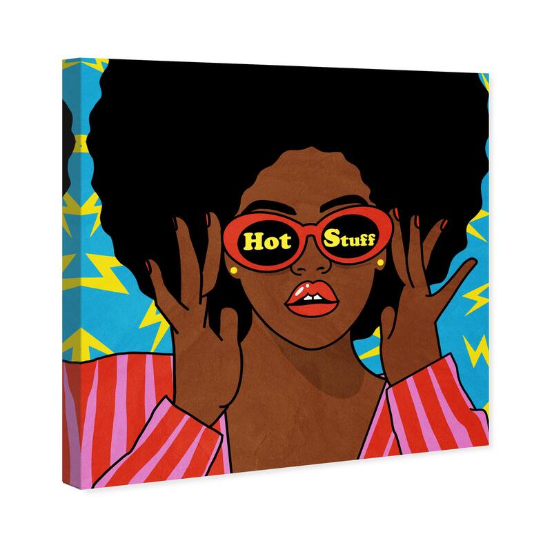 Wynwood Studio Canvas Fashion and Glam Hot Stuff Pink and Hot Pink Modern & Contemporary Wall Art Canvas Print