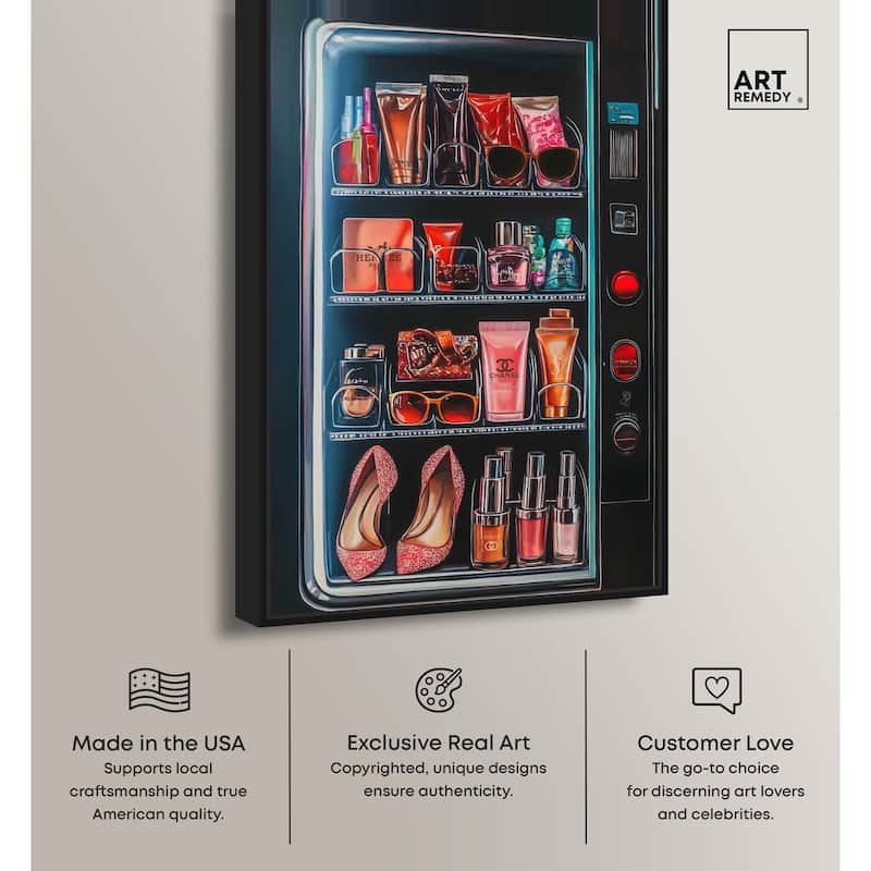 Fashion Vending Machine Canvas by Art Remedy