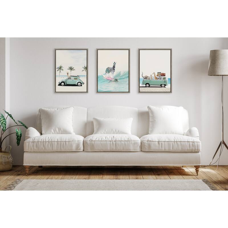 Kate and Laurel Sylvie Summer Adventures Framed Canvas by July Art Prints