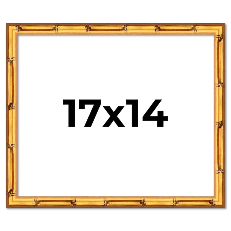 17x14 Frame Gold Bamboo Picture Frame - Complete Modern Photo Frame