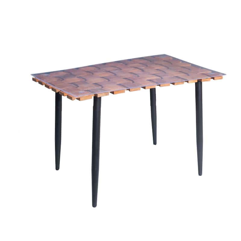 Carolina Living Waverly Dining Table - Honey Gold/Black - Honey Gold, Black